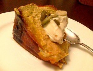 Healthy Pumpkin Pie, Baked in the Shell step 1