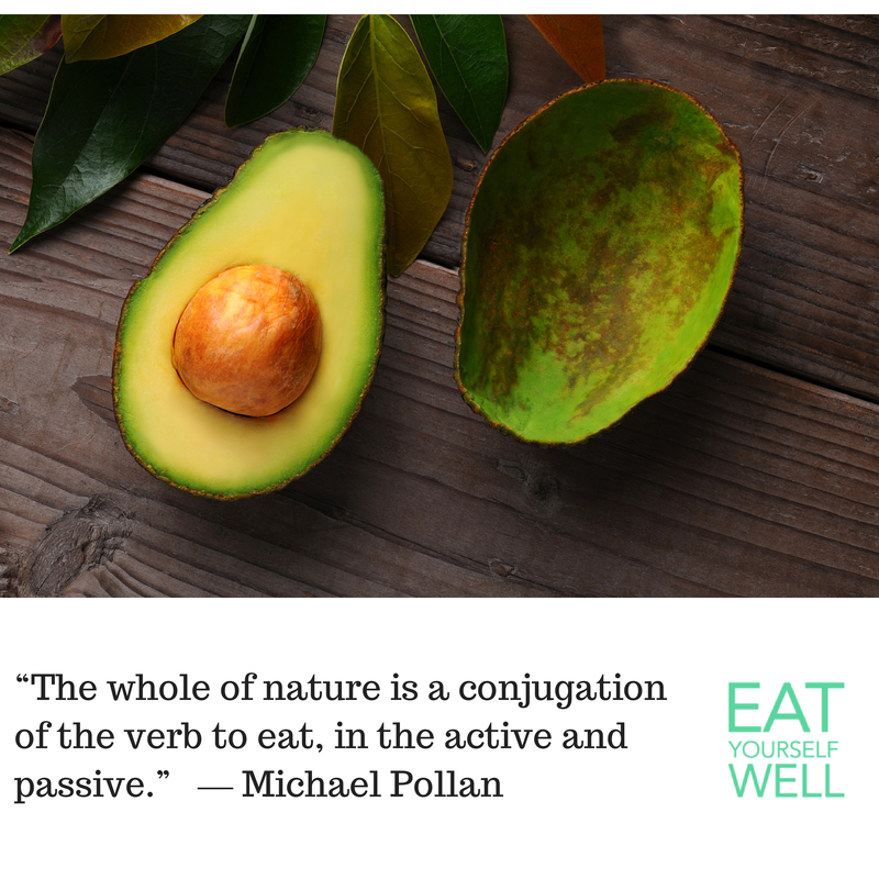 "The whole of nature is a conjugation of the verb to eat" — Michael Pollan